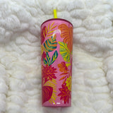 Mexico floral stainless steel tumbler